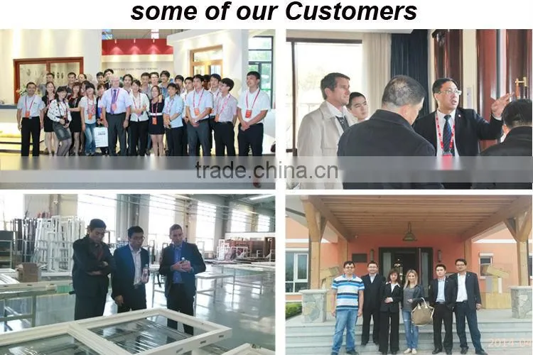 thermal break heat insulation aluminum double glazed white color window