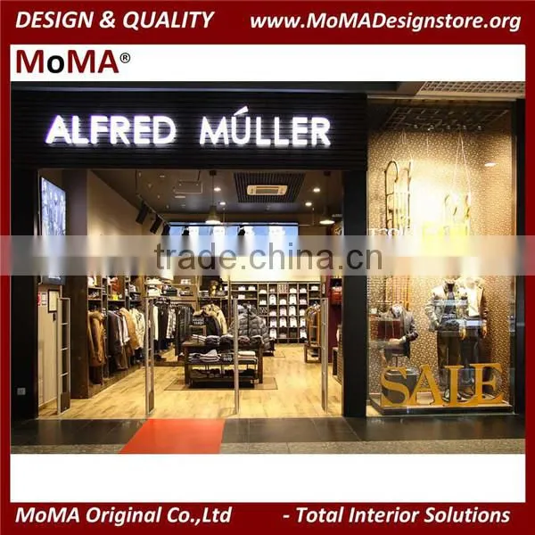 Cube Solid Wood Display Cabinet/Menswear Display Idea/Store Fitting Furniture