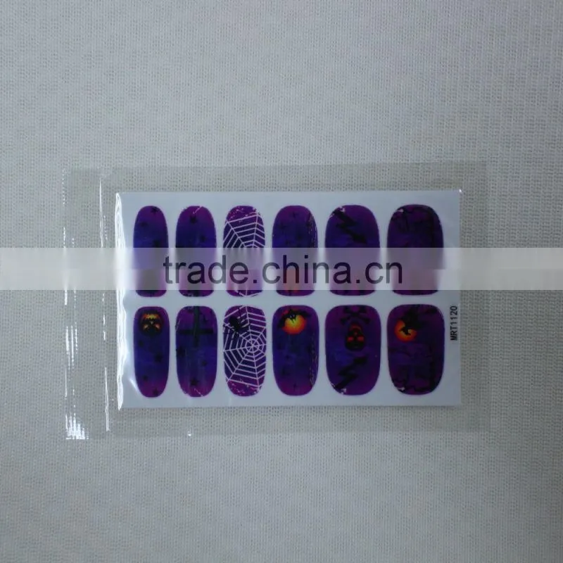 glow in the dark Halloween decoration metallic nail art wraps