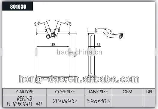 auto heater for Hyundai REFINB H-1(FRONT) MT