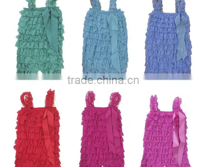 baby petti ruffler romper multicolor romper cheap lace romper