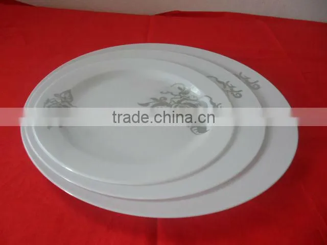 Disposable plastic white tray