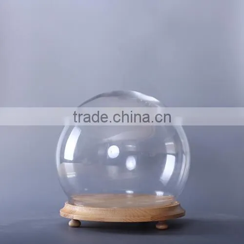 Clear glass display dome