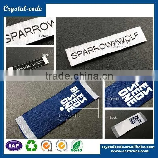 Hot selling main neck clothing size double-sided adhesive woven sticker