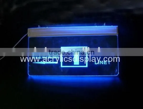 Popular promotional led laser engraving acrylic led sign