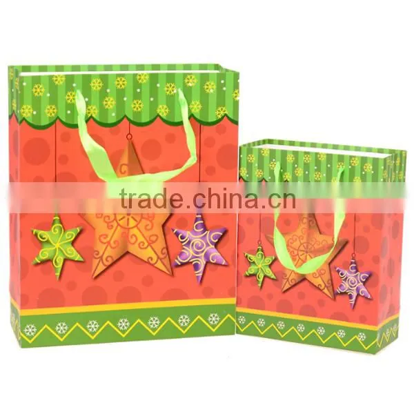Christmas Sock Star Bell Paper Bag For Gift