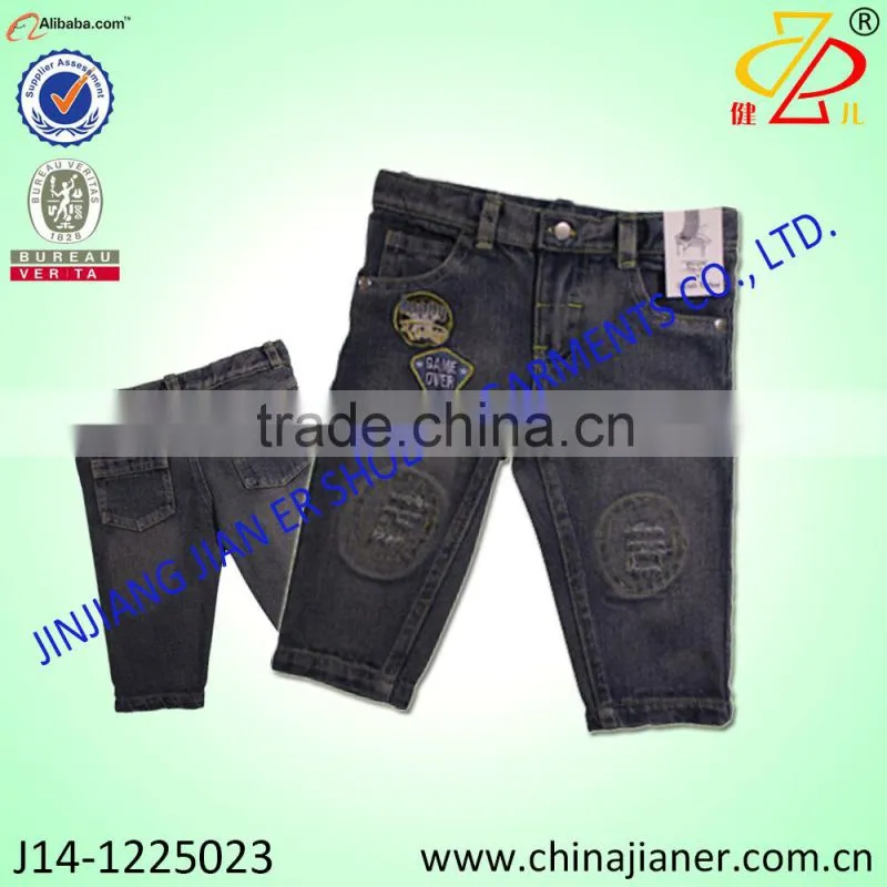 new style products 100%cotton wholesale jeans baby pants