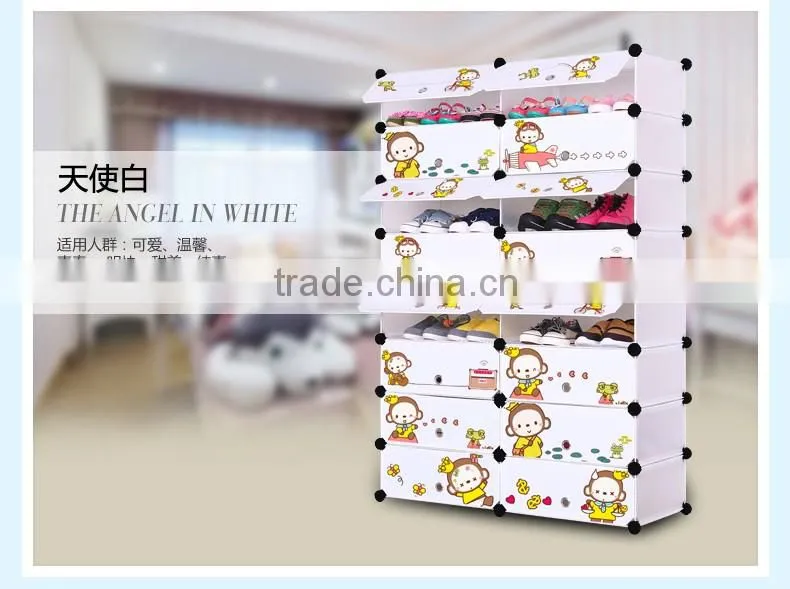 Home furniture baby room assemble cartoon large shoe storage