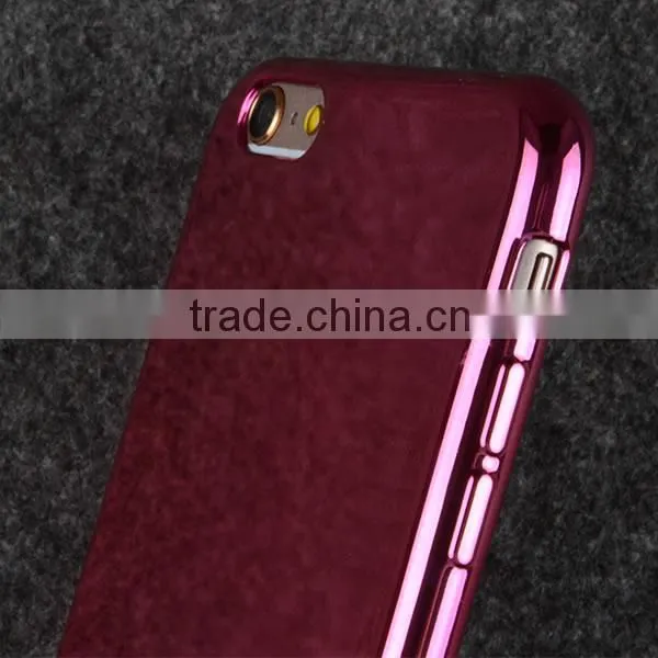 C&T Metal Coated Soft TPU Rubber Silicone Gel back Case Cover for iPhone 6 Plus / 6s Plus