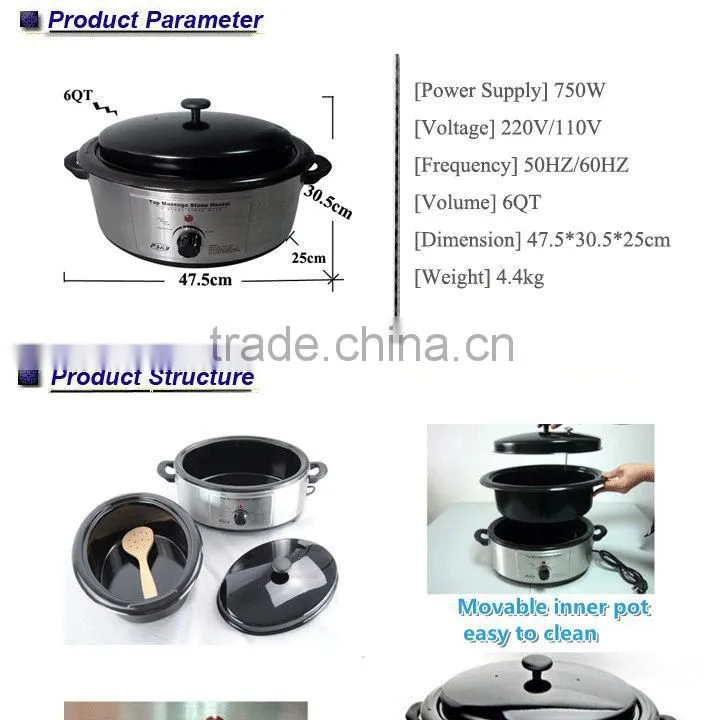 Massage Hot Stone Warmer Heater /Spa Hot Energy Stone Massager
