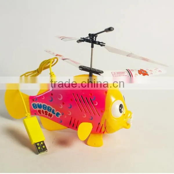 new kids toys for 2014 rc flying fish with bubbles rc helicopter HY-868