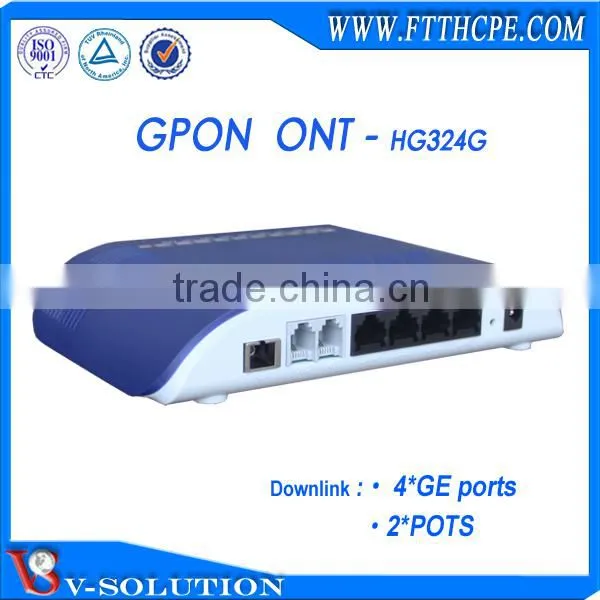 4LAN+2POTS+WiFi+USB GPON ONT GPON ONU Home Gateway Support IPTV/VoIP/PPPoE for FTTH Smart Home Solution