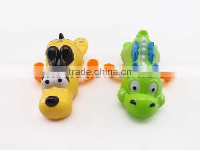 Two kinds of animals wind up swim turtle small plastic toy