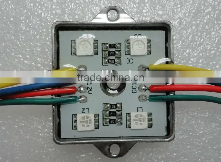 promotion!!!5050 SMD LED RGB module,DC12V input,with metal case,20pcs a string