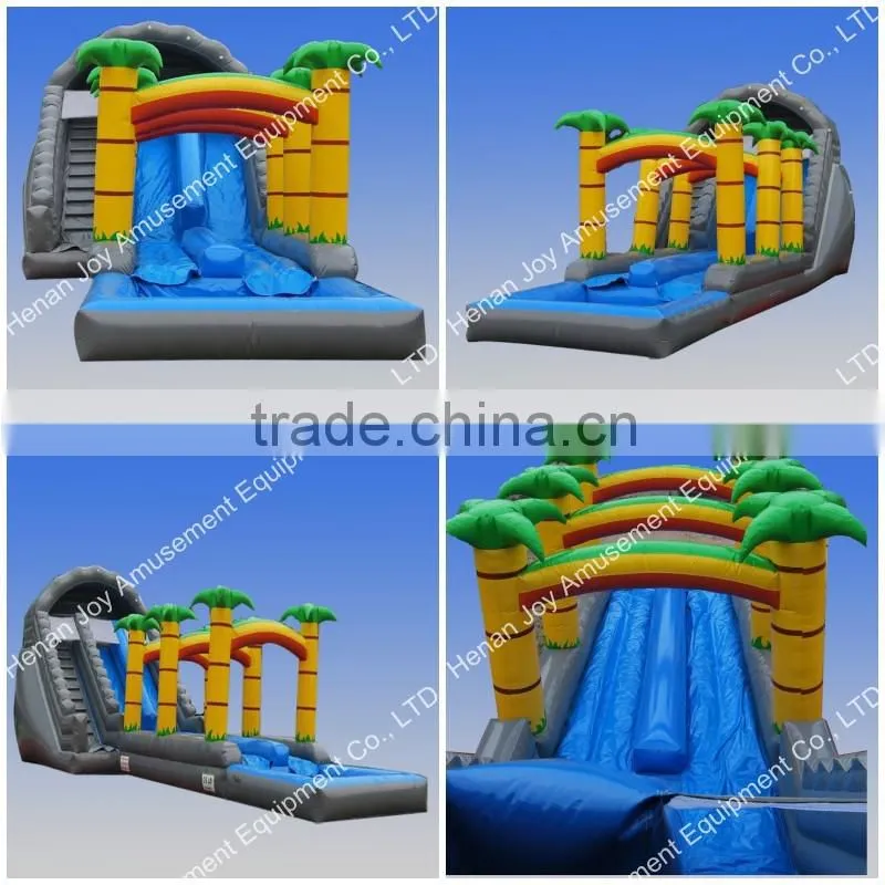 Tropical Palm Tree Inflatable Roaring River Water Slide