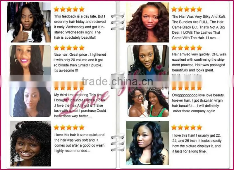 High feedback in large stock human hair 8 to 30 inch silky straight clips in hair extensions