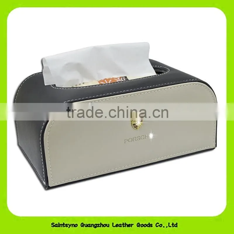 15001 High quality custom leather car tissue holder