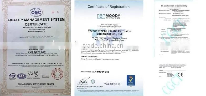 2015 trade assurance high technology for pvc pipe extruder