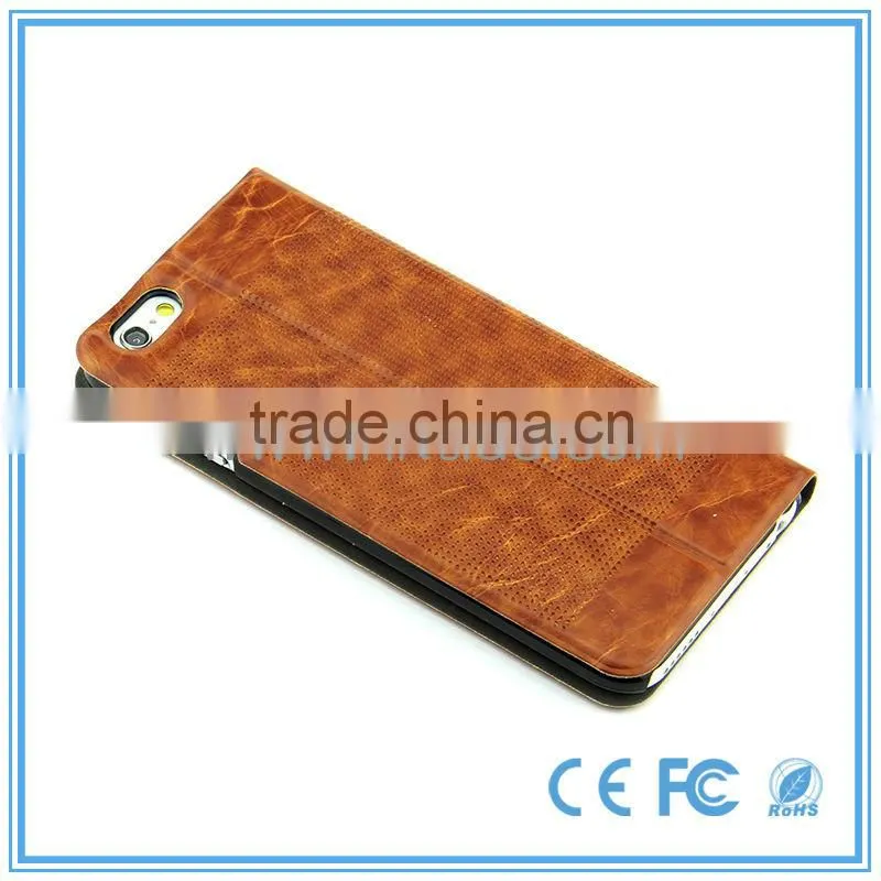 Hot-selling Wallet PU Leather Phone Case For Iphone 6 Magnet Inside