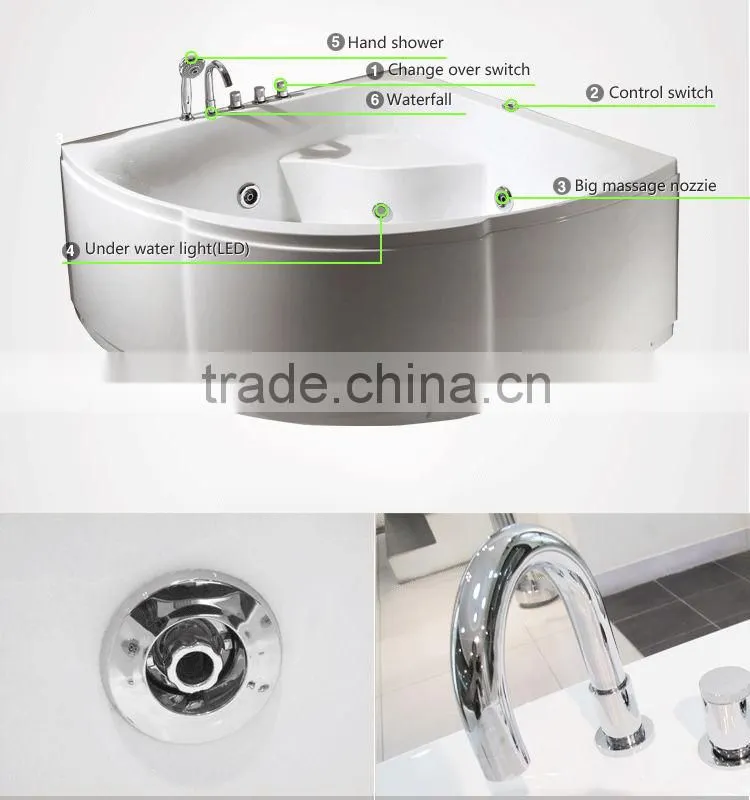 FICO FC-234 corner bathtub sizes, bathtub shape container