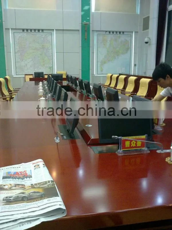 motorized lcd lift in vedio conference system /pop up lcd lift mechanism in meeting system