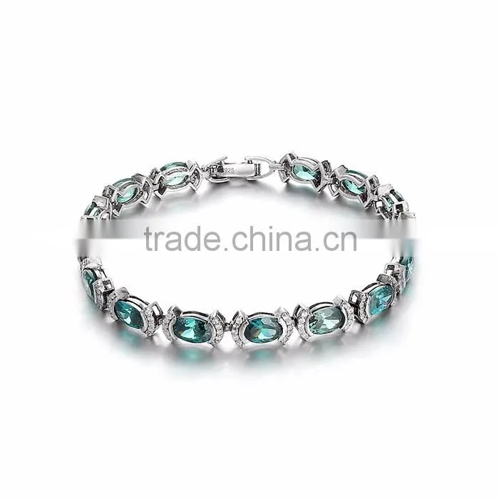 2016 Wholesale Latest Design 925 Silver Lovans Jewelry Stone Bracelet