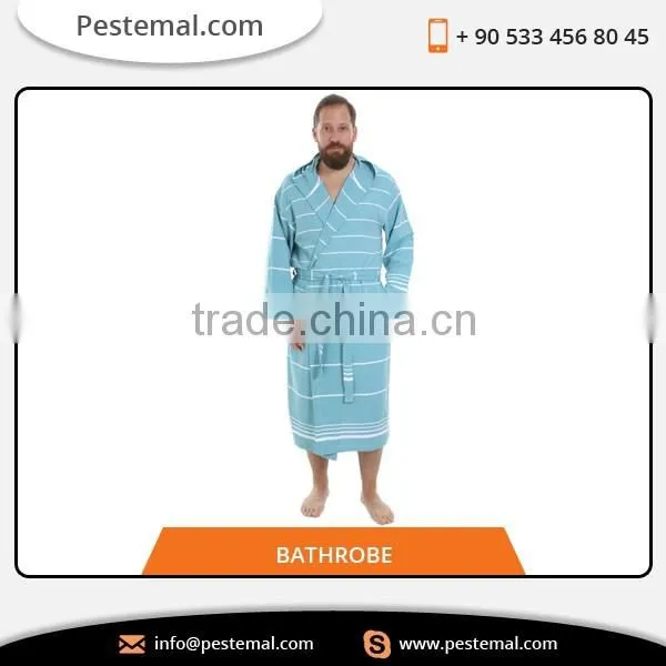 100% Cotton Long Sleeve Towel Bathrobe Available for Kids Use