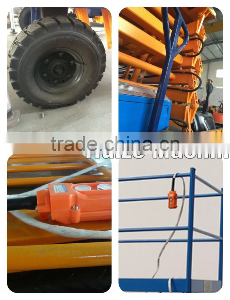 Lift high scissor lifter with hardening and tempering oil hydraulic pump