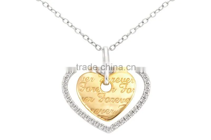 Mom pendant, double heart design hot sale gift, Mother's day gift