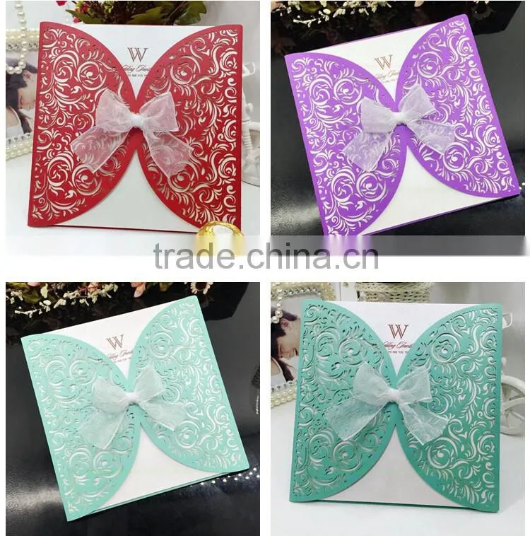 Wholesale Luxury Handmade Decoration Greeting Wedding Invitation Cards