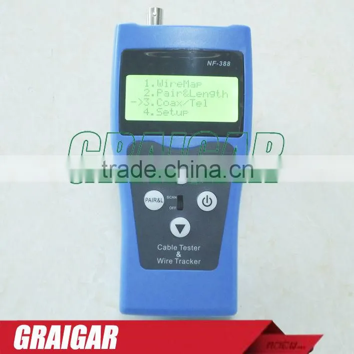 Multipurpose LAN Cable Tester NF-388 Testing Network Coaxial Telephone USB Cable with 8 Remote Identifier Cable Length Tester