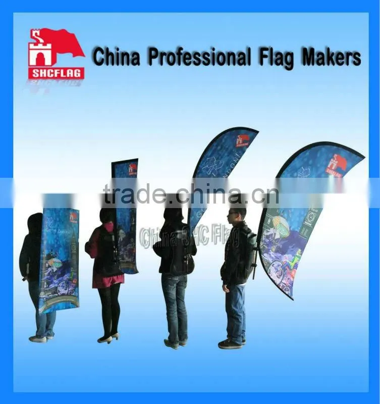 Outdoor custom printed flying backpack x banner