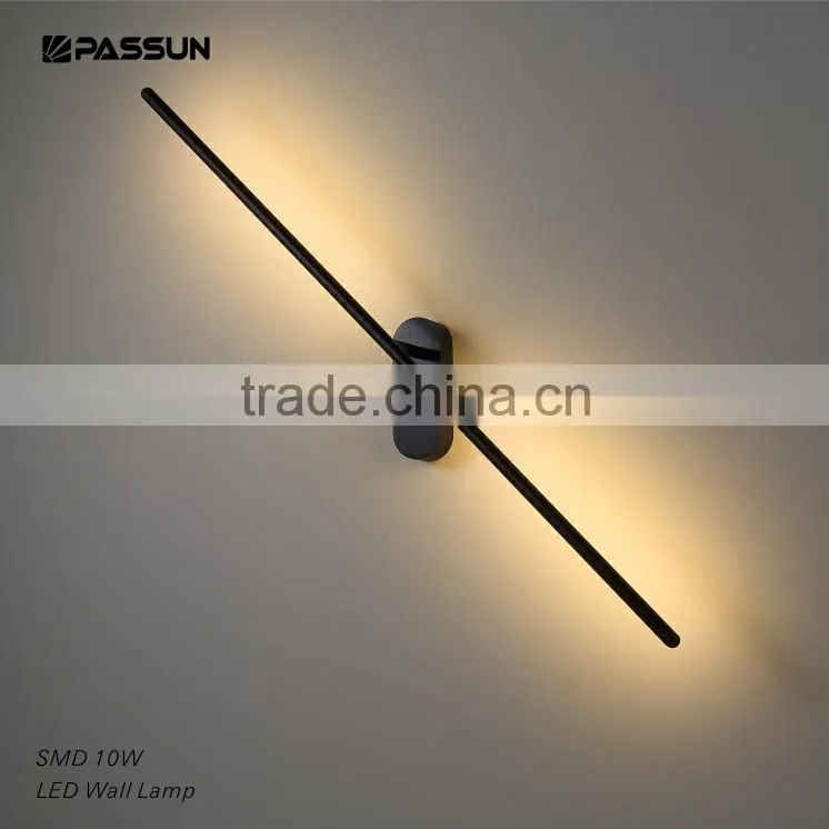 2016 passun new product slim elegant black led wall light for decoration