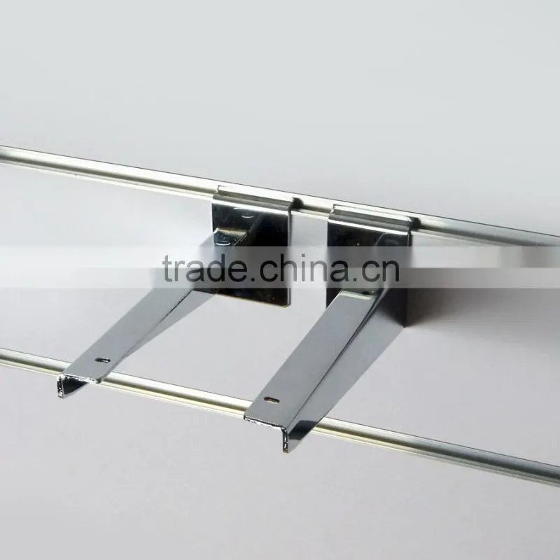 Fix on slatwall board Metal chrome metal wall shelf bracket