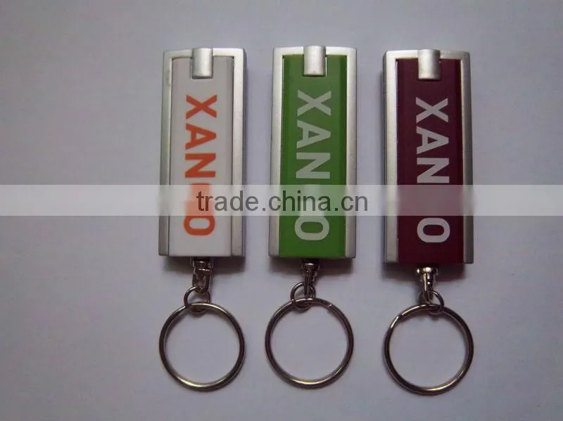 Led Mini Micro Black Keychain Key Ring Super Flash Bright Flashlight White Light