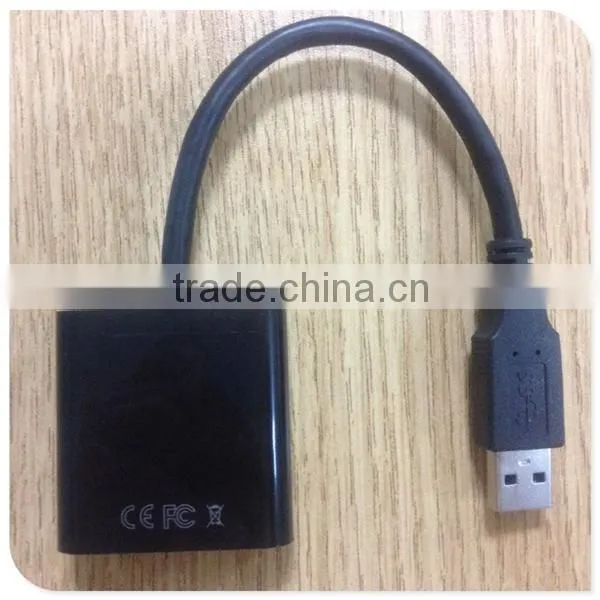 2014 hotsell USB 3.0 cable factory price USB 3.0 TO VGA converter