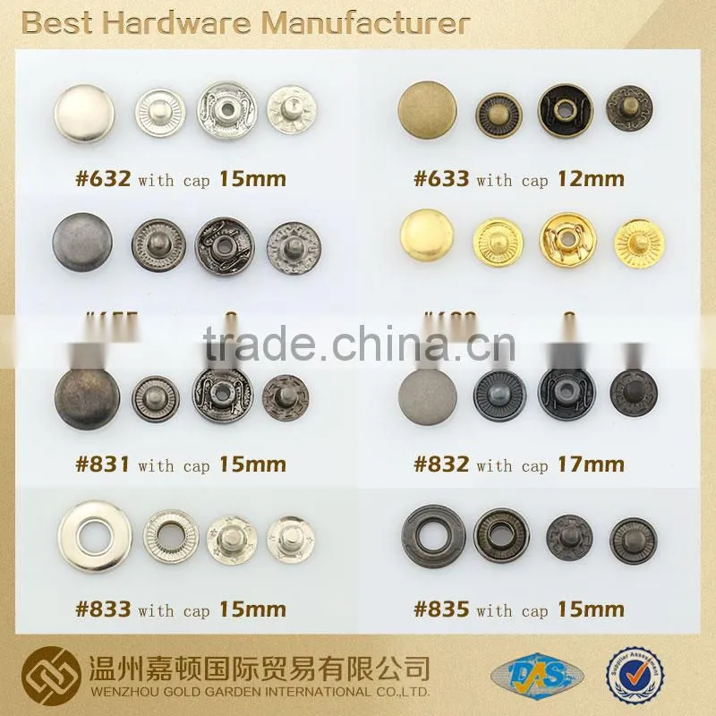 8mm metal press ansp button cover various designs