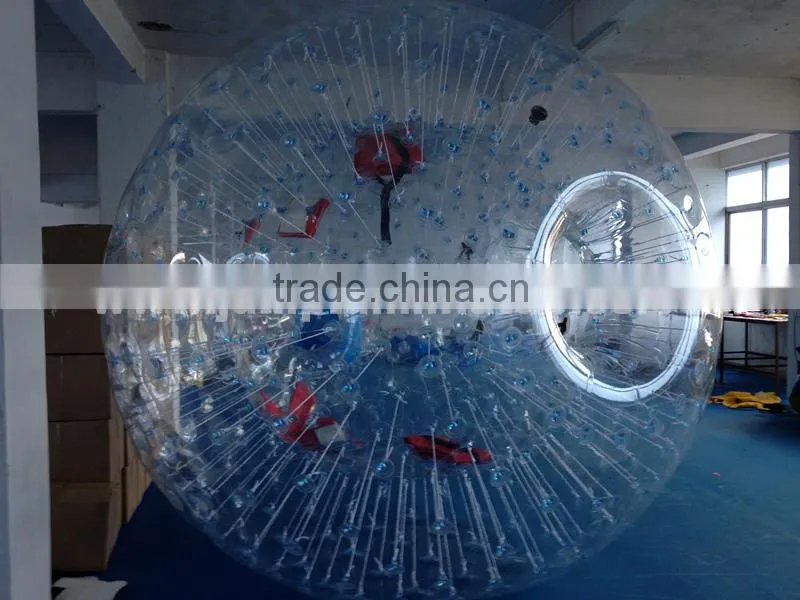 cheap 1.0mm PVC Zorb Ball,3 meter diameter Inflatable Zorb Ball for adults