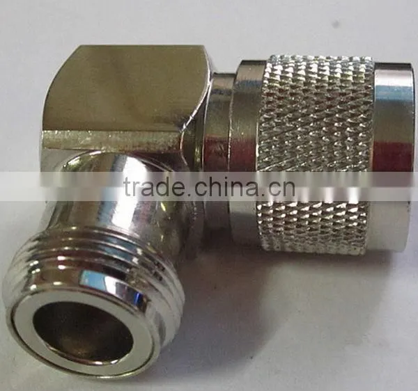 N-male to N-female right angel rf adapter connector