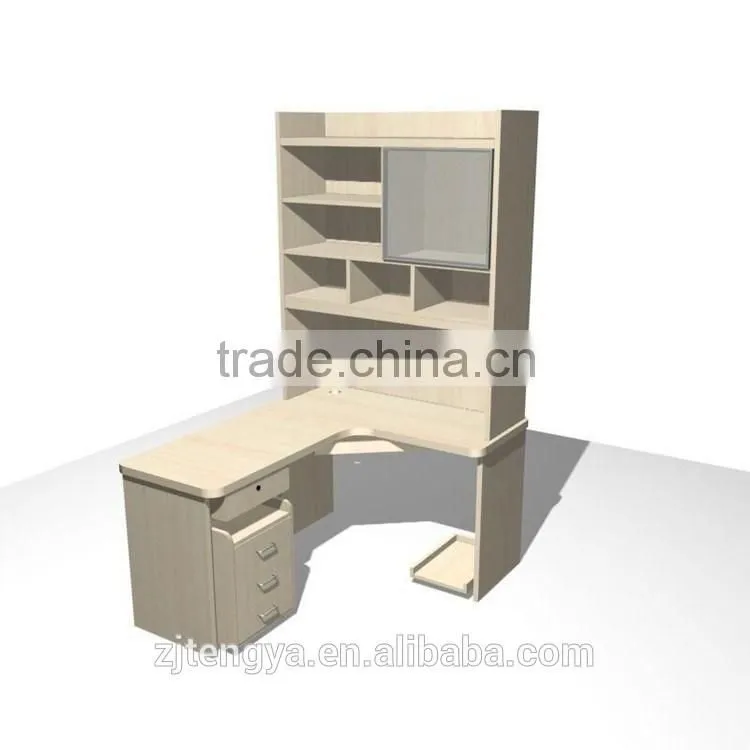 Tengya Office Furniture China Supplier Computer Desk Assembly with Bookshelf