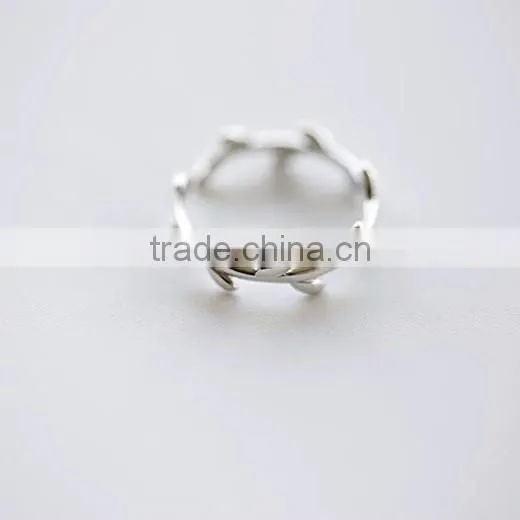 925 sterling silver leaf branch ring adjustable ring fashion women ring jewelry supplies 6260555