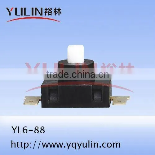 YL6-87 2 pin push button mini switch for toys on off
