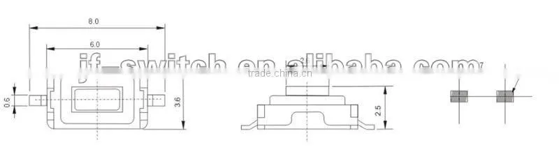 tactile mini tact switch ts-1205