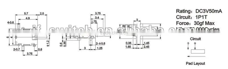 12v tact switch ts-1113-ar