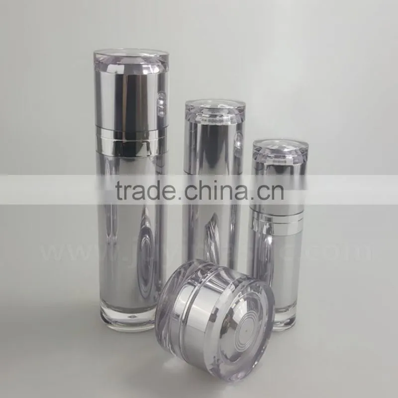 Round Cosmetic Acrylic Bottle, Acrylic Lotion Bottle With Pump