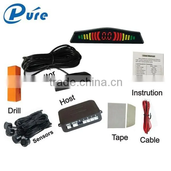 Car LED Parking Sensor Car Reverse Backup Radar LED Display Rainbow Color LED Display Parking Sensor