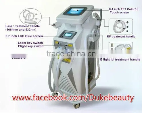 salon use 3in1 multi system elight rf nd yag laser(CE ISO approved)