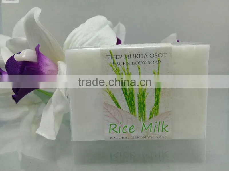 Body and Facial Rice Milk Soap From Thailand Handmade Cleanser Hotel Supplies Beauty