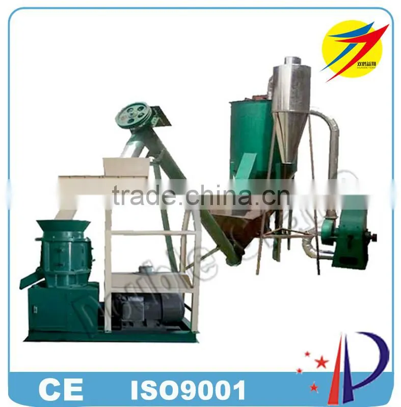 Simplified hay forage feed pellet processing machine line for cattle farm