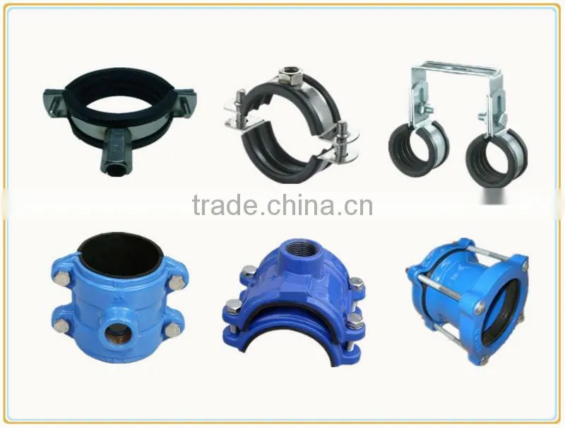 pipe clamps with epdm rubber lining